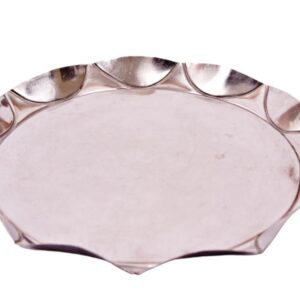 Bandeja Inox Trabalhada Redonda 30cm
