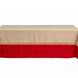Compose Banquete Jacquard Bege Com Franja