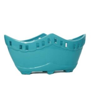 Fruteira Cerâmica Oval Verde Hortelã