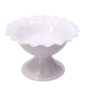 Fruteira Porcelana Com Pé Md