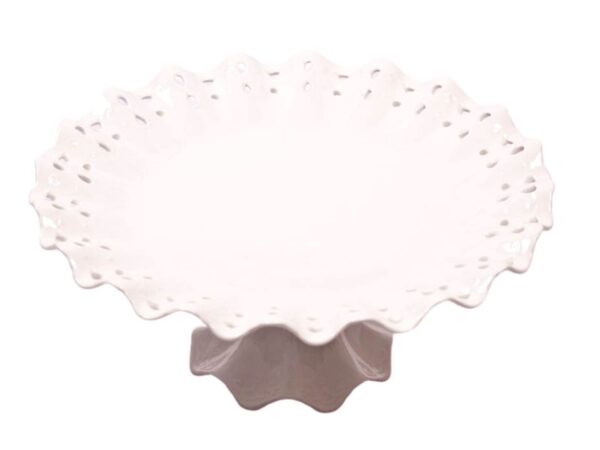 Prato Bolo Porcelana Trabalhada