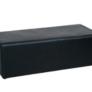 Puff Três Lugares Retangular Preto