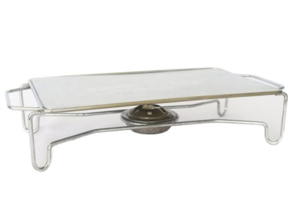 Rechaud Inox Chapa Retangular Tubo