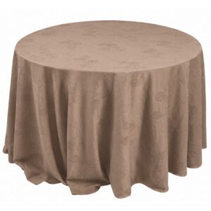 Toalha Aparador Jacquard Floral Marrom 2.80