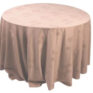 Toalha Aparador Jacquard Floral Marrom 2.80
