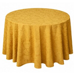 Toalha Aparador Jacquard Floral Ouro Velho 2.80