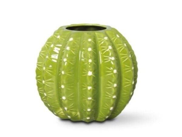 Vaso Cerâmica Cacto Bola Verde Claro Pq