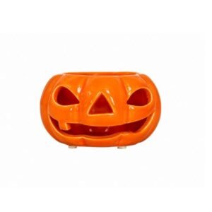 Abóbora Cerâmica Halloween Laranja Pq