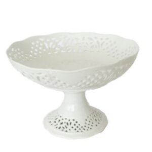 Fruteira Porcelana Rendada