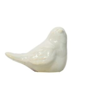 Passarinho Cerâmica Branco Esquerdo Mini