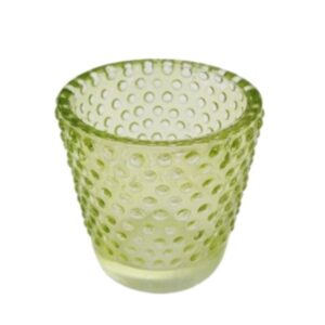 Porta Vela Vidro Bola Verde Claro