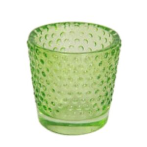 Porta Vela Vidro Bola Verde Escuro