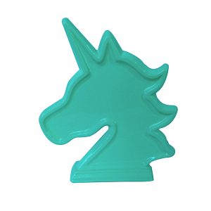 Rosto Unicórnio Cerâmica Verde Claro