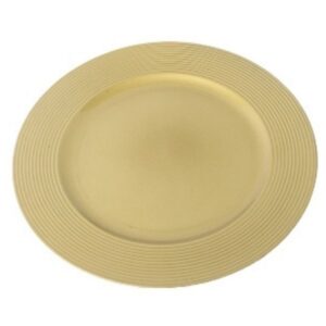 Sousplat Resina Redondo Dourado