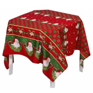 Xale Natal Fundo Vermelho 1.50