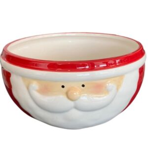 Saladeira Cerâmica Carinha Papai Noel Gr
