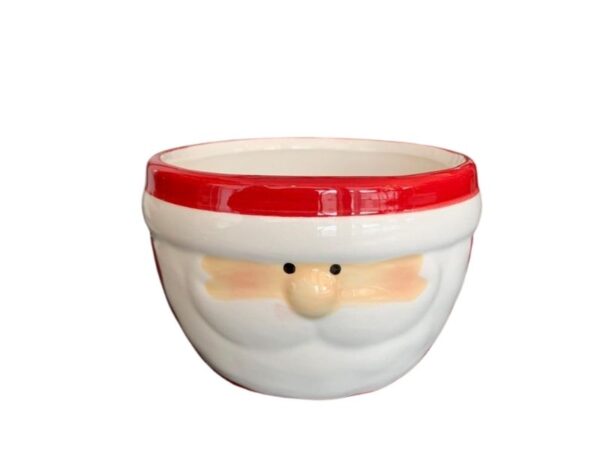 Saladeira Cerâmica Carinha Papai Noel Pq