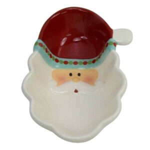 Saladeira Cerâmica Papai Noel Oval Pq