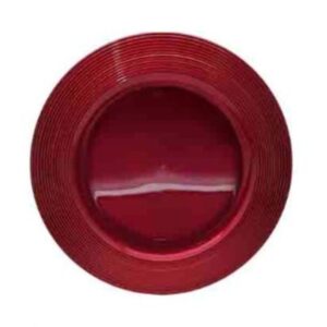 Sousplat Resina Redondo Vermelho