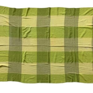 Manta Piquenique Amarelo e Verde Quadriculado C/ Franja