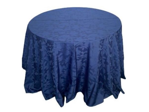 Toalha Aparador Jacquard Floral Azul Marinho 2.80