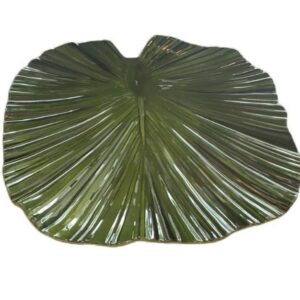 Travessa Melamina Folha Verde Quadrada