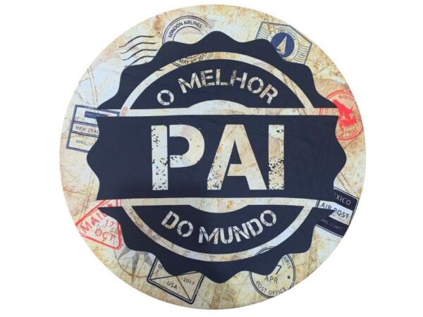 Sousplat Bolacha Redondo Melhor Pai do Mundo