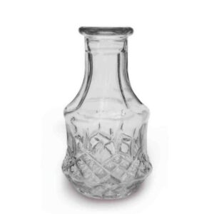 Vaso Vidro Abaulado Trabalhado Transparente Pq