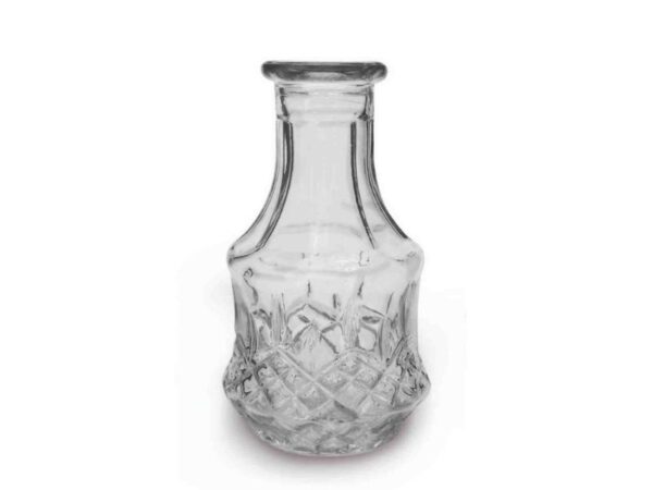 Vaso Vidro Abaulado Trabalhado Transparente Pq