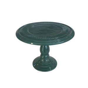 Prato Bolo Cerâmica Redondo Verde Menta Md