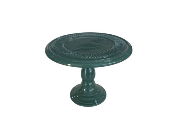 Prato Bolo Cerâmica Redondo Verde Menta Md