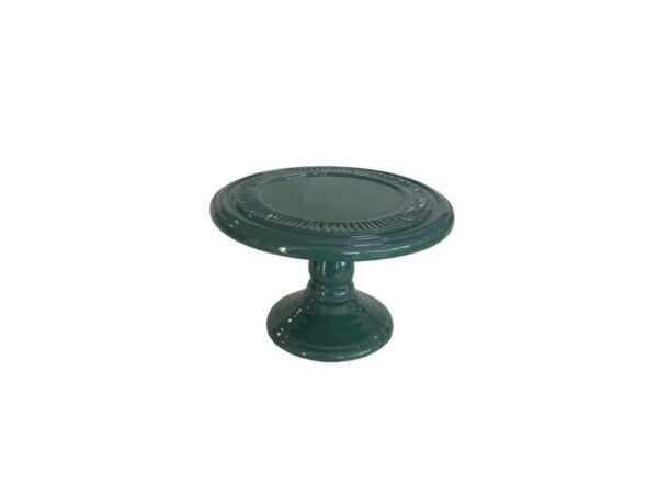 Prato Bolo Cerâmica Redondo Verde Menta Pq