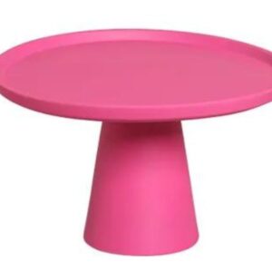 Prato Bolo Cerâmica Redondo Pink Fosco Gr