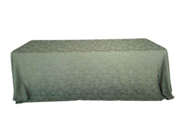 Toalha Banquete Jacquard Floral Verde Musgo 3.80x2.60