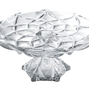 Prato Bolo Cristal Redondo C/ Pé Sextavado