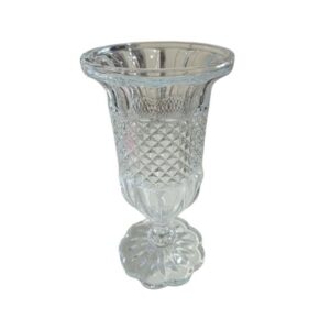Vaso Cristal Trabalhado C/ Pé Md