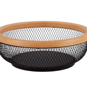 Cesta Aramada Metal C/ Bambu Gr