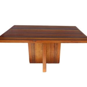 Mesa Demolição Malhado Banquete 1.00×1.50 – Pé Madeira Malhado em X