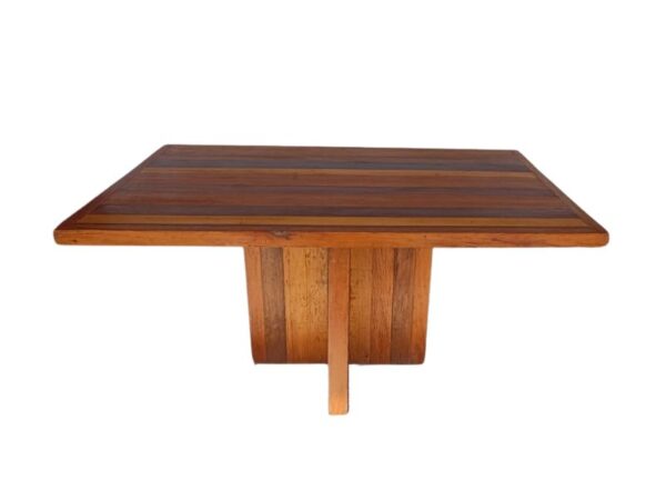 Mesa Demolição Malhado Banquete 1.00×1.50 – Pé Madeira Malhado em X