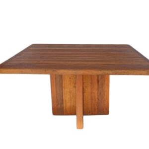 Mesa Demolição Malhado Quadrado 1.40×1.40 – Pé Madeira Malhado em X