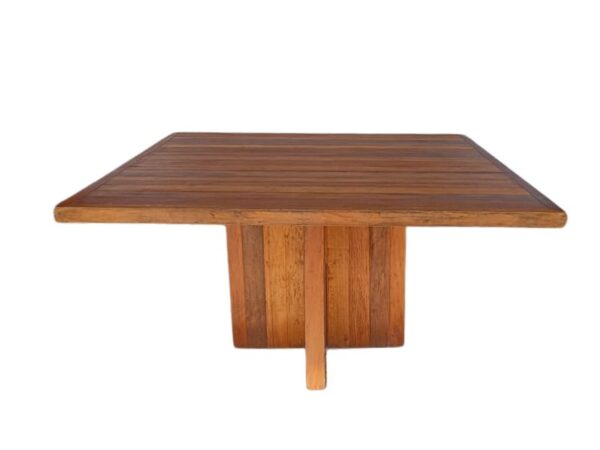 Mesa Demolição Malhado Quadrado 1.40×1.40 – Pé Madeira Malhado em X