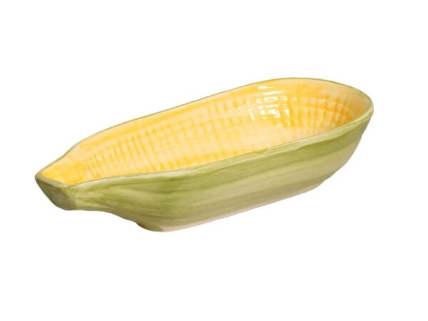 Tigela Cerâmica Oval Milho Verde