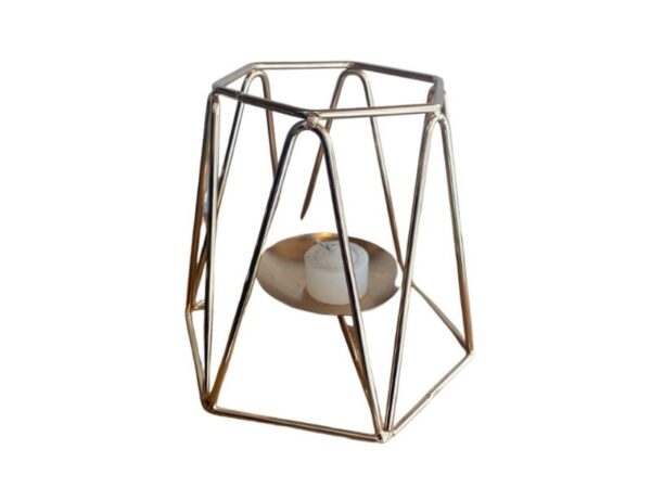 Suporte Vela Metal Dourado