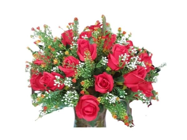 Arranjo Flores Rosa Vermelha Pq