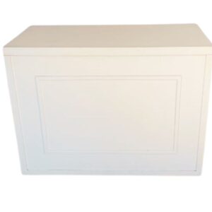Mesa Madeira Retangular Branca C/ Detalhe