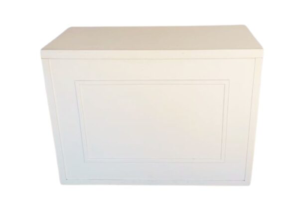 Mesa Madeira Retangular Branca C/ Detalhe