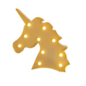 Rosto Unicórnio Led Amarelo