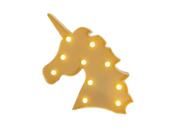 Rosto Unicórnio Led Amarelo
