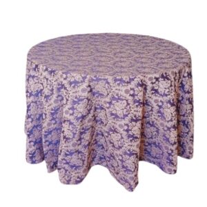 Toalha Aparador Adamascado Floral Azul 3.00