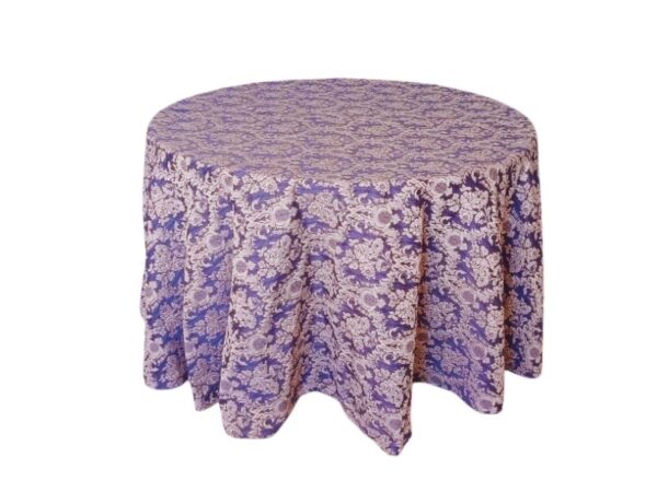 Toalha Aparador Adamascado Floral Azul 3.00